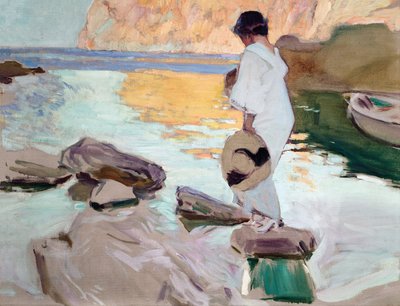 Elena at Cala de San Vicente by Joaquín Sorolla